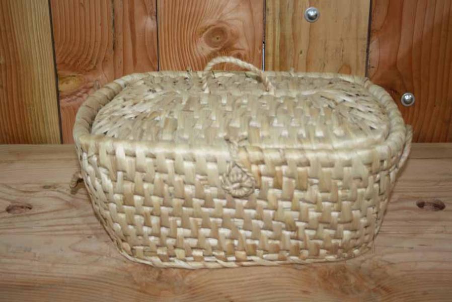 Panier à bois en osier Buff - L.65 x l.45 x H.43 cm